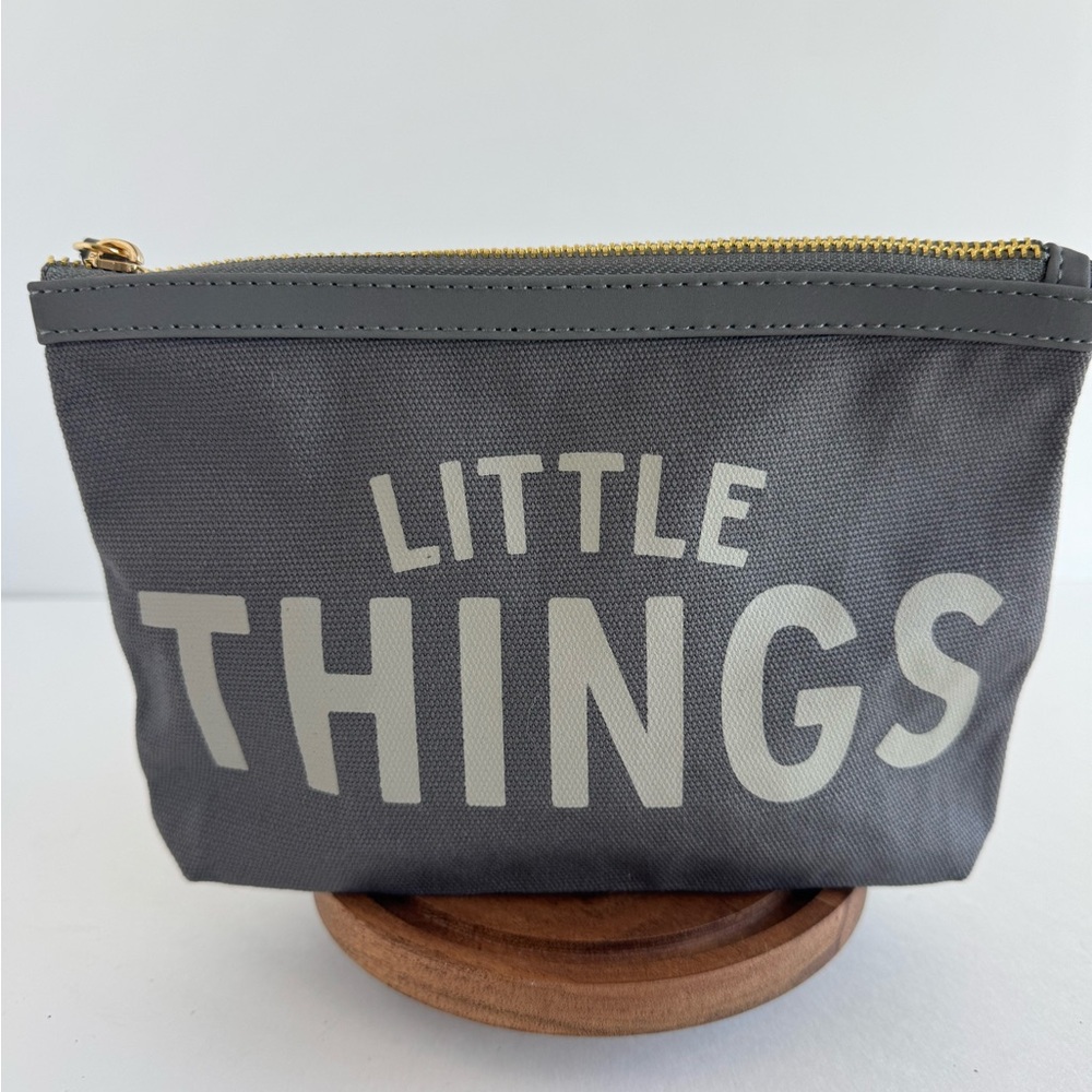 Gray “Little Things” pouch